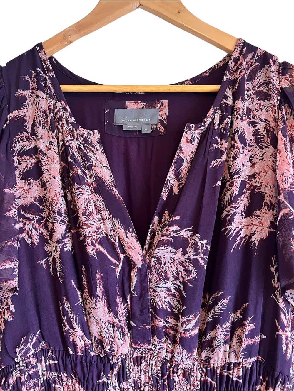 Anthropologie Somerset Maxi Dress floral Chiffon Edition XL excellent condition - Picture 7 of 16